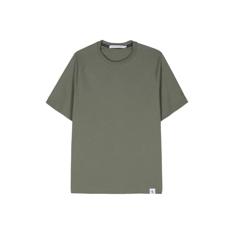 Calvin Klein Logo embroidered Cotton T shirt-0