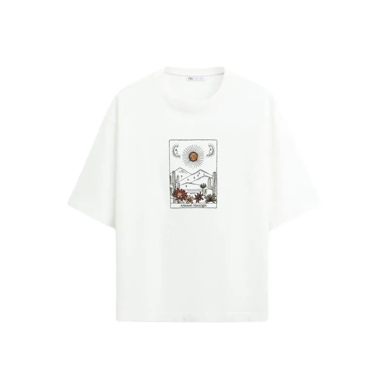 ZARA T-Shirts Men White-0