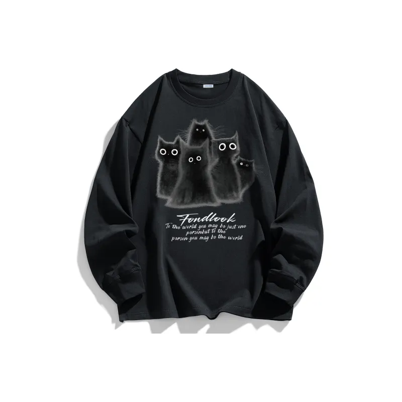 FONDLOOK Long-Sleeved T-Shirts Unisex-2