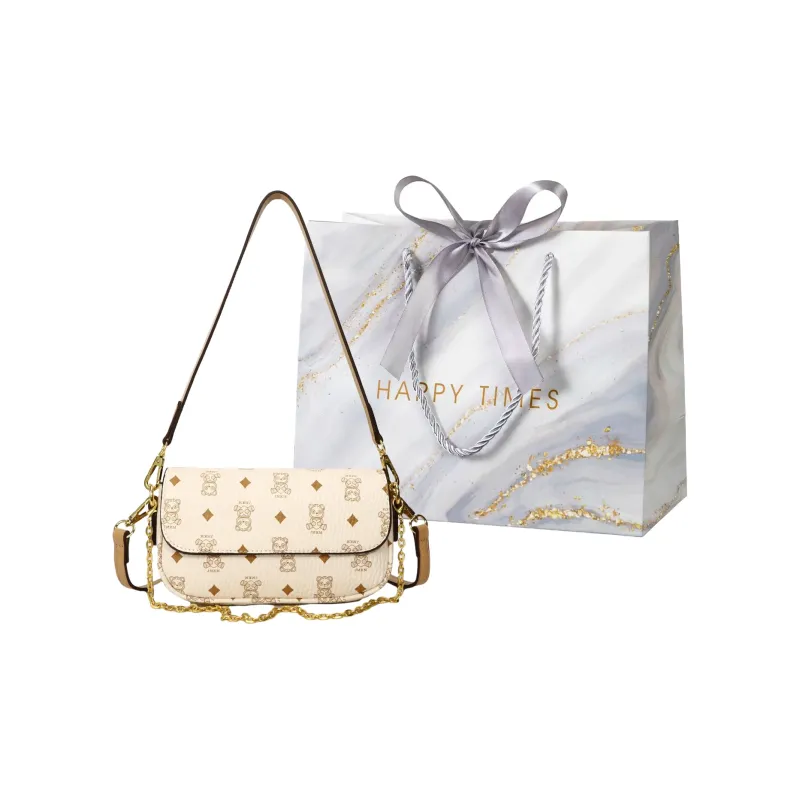 Miss Angel PU Crossbody Bag Women's Brown/White-6