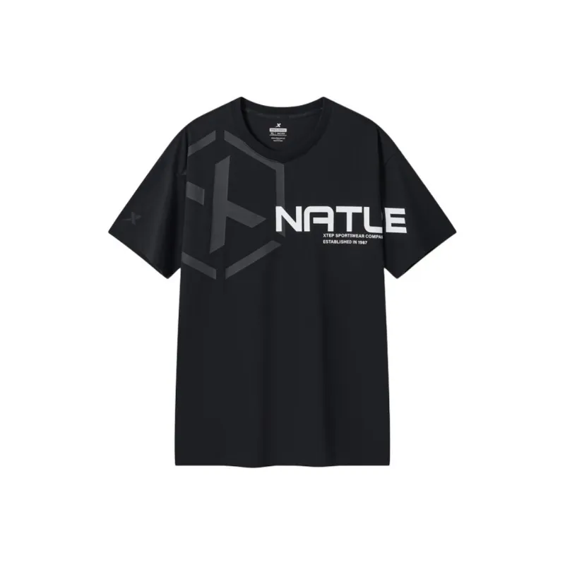 XTEP T Shirts Men Jet Black-0