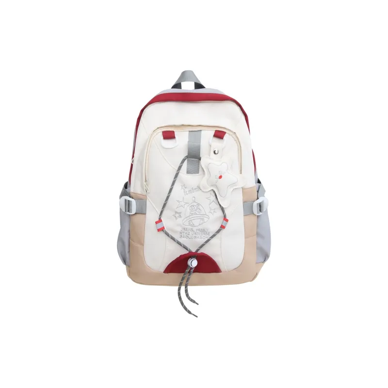 Travel Nylon Backpack Regular Unisex Blue/Yellow/Khaki-12