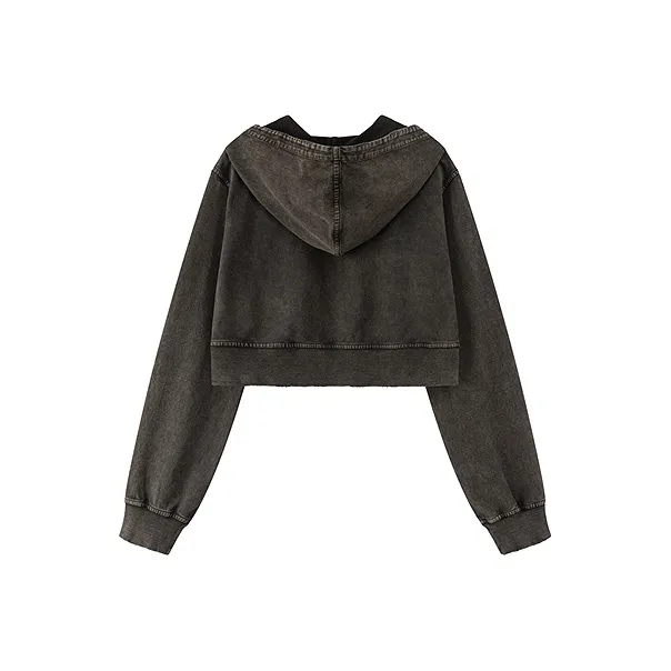 CHUU Cropped Coat Women's Carbon Gray-1