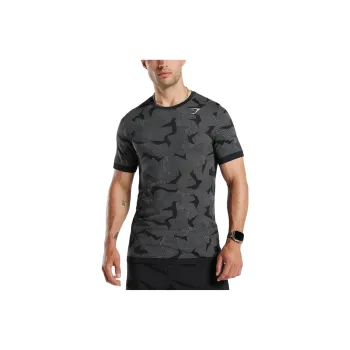 GYMSHARK SPORT SEAMLESS T SHIRT T Shirt Men's Black
