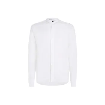 Tommy Hilfiger Band Collar Dobby Regular Fit Shirt T-Shirt Men's White