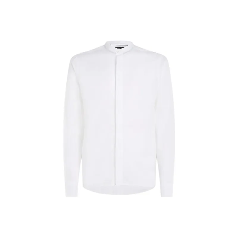 Tommy Hilfiger Band Collar Dobby Regular Fit Shirt T-Shirt Men's White-0