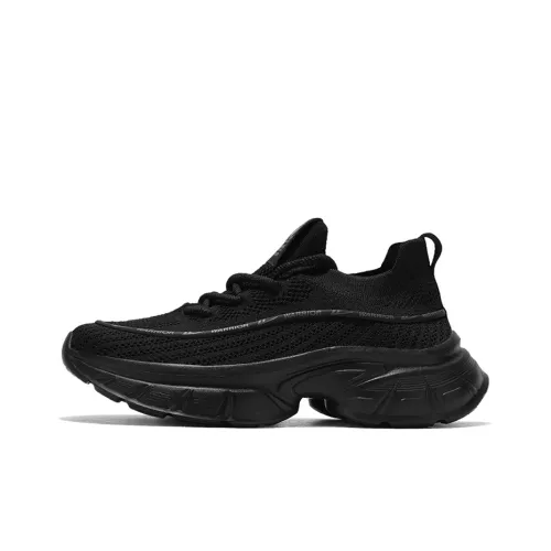 Warrior Wear Resistant Breathable Height Increasing Low Top Chunky Sneakers Men's