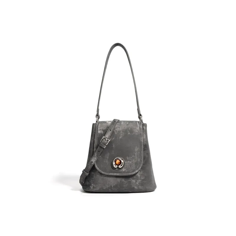 COURONNE Cow Split Leather One Shoulder Crossbody Bag Regular Women's Hyacinth Purple/Silver Gray/Tin Gray-1