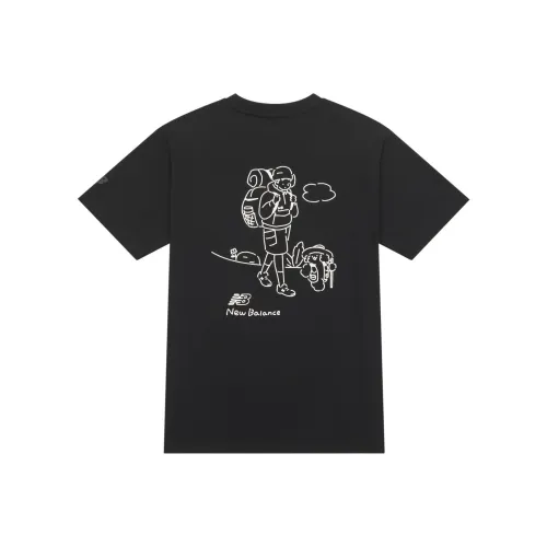 New Balance x Tombonia Centripetal Life Illustration Series 100% Cotton Short Sleeved Shirt Unisex Black