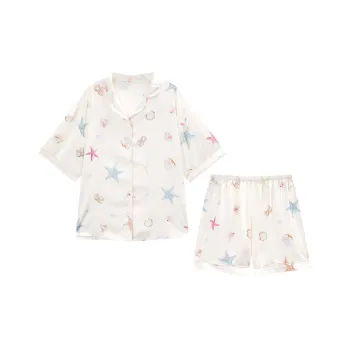 GUKOO Pajama Set Women's Almond White