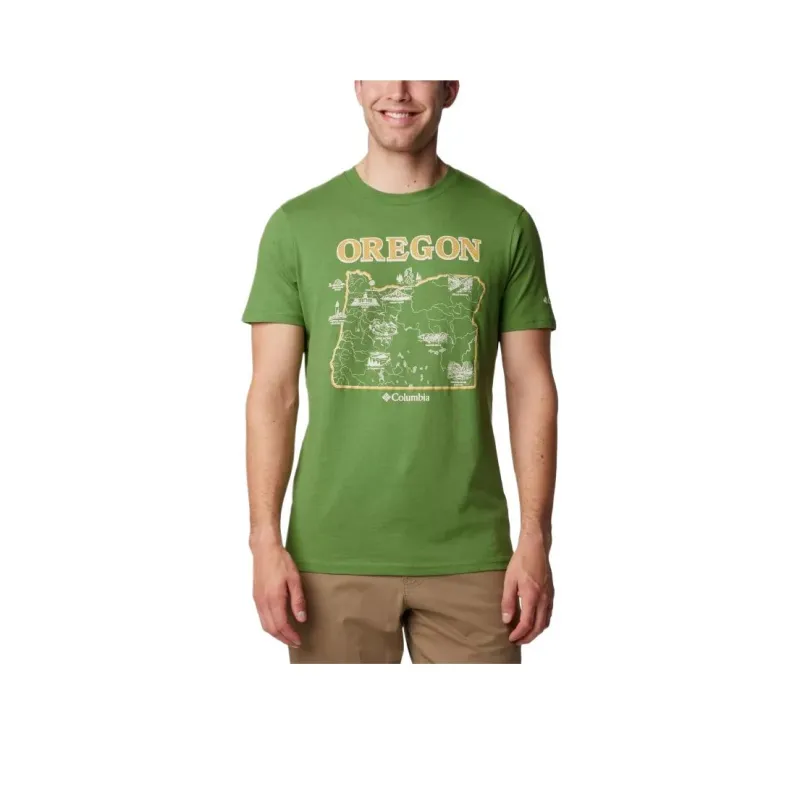 Columbia Sunbreak OREGON T-Shirt Men's Green-0