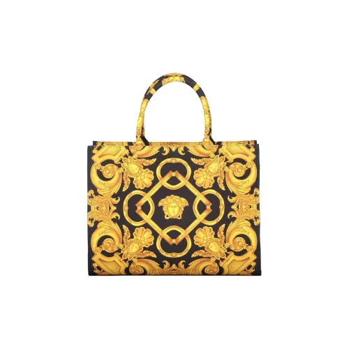 FANSIZHE MedusaBarocco Polyester tote Dusy Bag Shopping Bag Shoulder Bag Handbag Women's Black & Gold