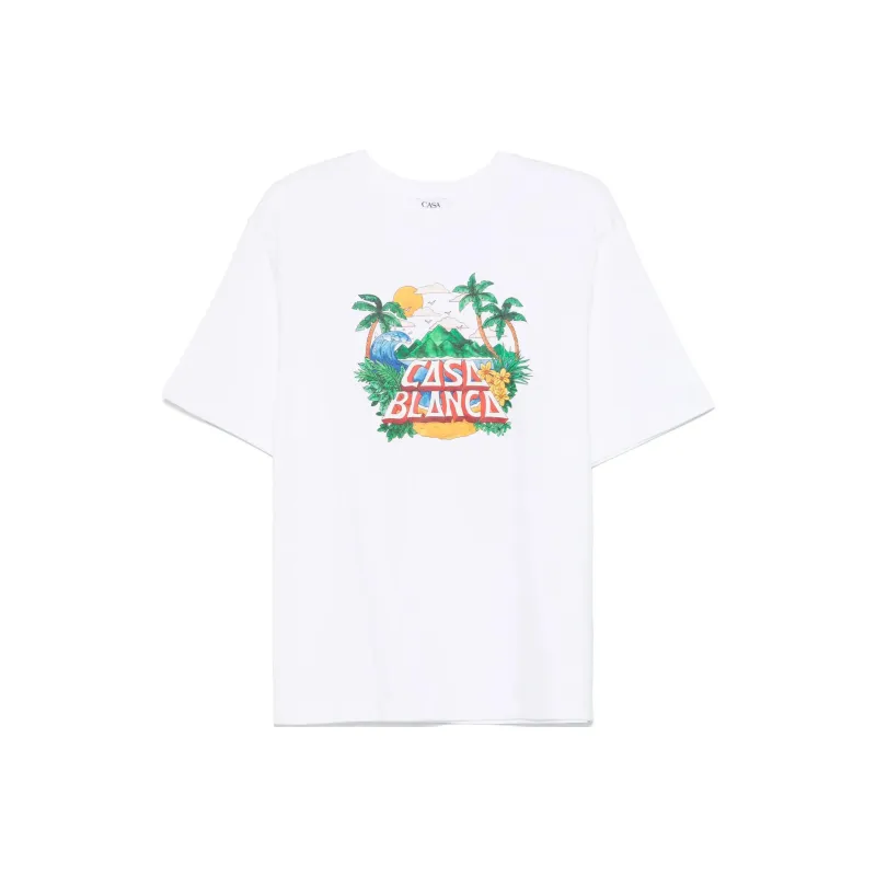 CASABLANCA Casa Beach Wave T shirt-0