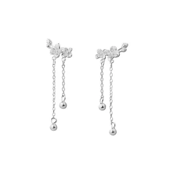 GIFT&CO S999 Fine Silver Stud Earrings Women's