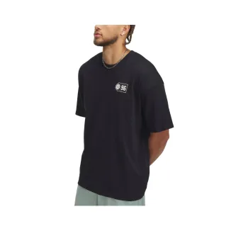 Under Armour Heavyweight Hoops Courtside Short Sleeve T Shirt Men's Black/Stone Color