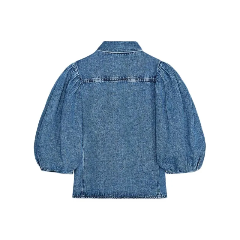 ZARA ZW Series Shirt Women's Blue-1