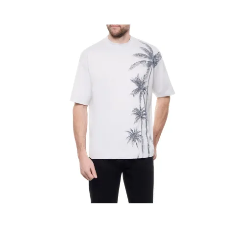 EMPORIO ARMANI Palm Tree print Cotton T shirt