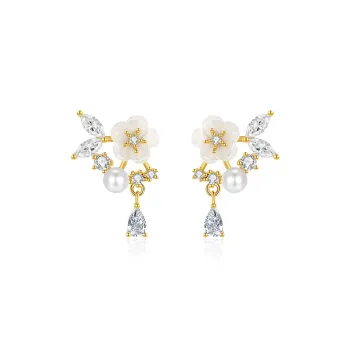 ETAHLOVE S925 Silver Stud Earrings Women's