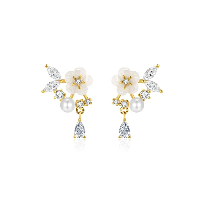 ETAHLOVE S925 Silver Stud Earrings Women's-0