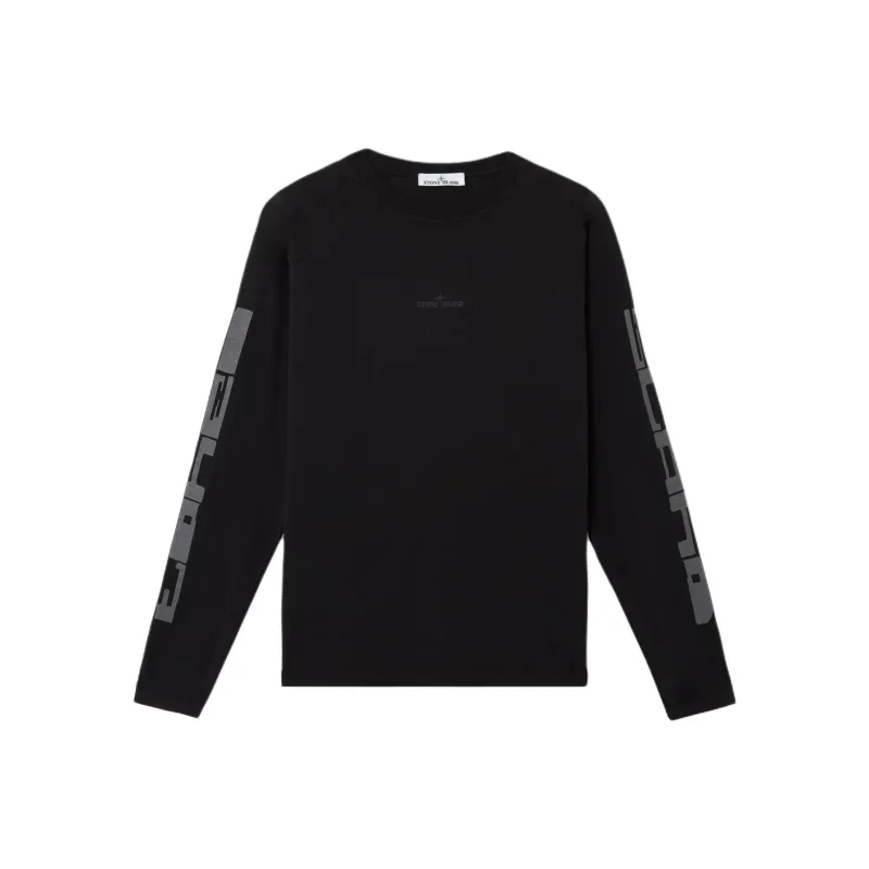 STONE ISLAND Logo Printed Long Sleeved T Shirt-0