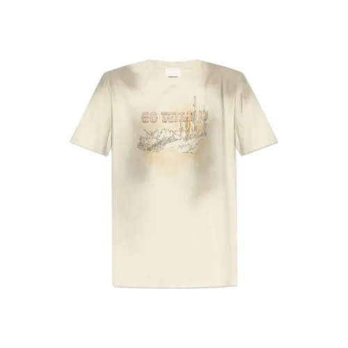 ISABEL MARANT ETOILE Logo Printed Crewneck T Shirt Honore Crewneck T Shirt
