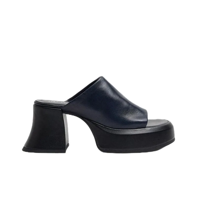 MIISTA Quiet Slide Slippers Women's Dark Blue-1