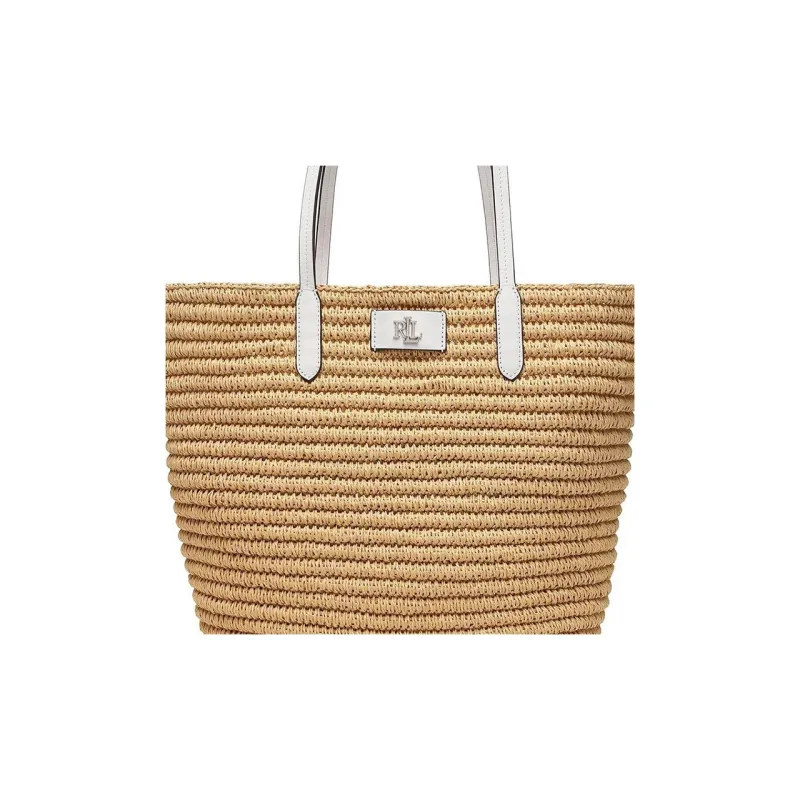 Polo Ralph Lauren Paper One Shoulder Handbag, Shoulder Bag Large Size Women's Beige-4