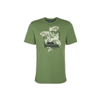 BARBOUR FW24 T-Shirt Men's Pea Green