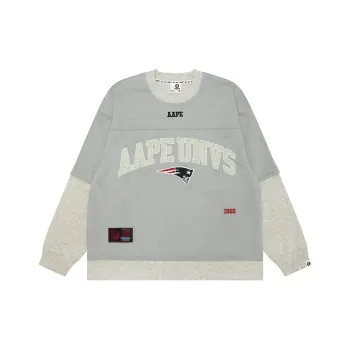 Nfl X Aape NFL Co branded Model T Shirts Men White Gray WH2