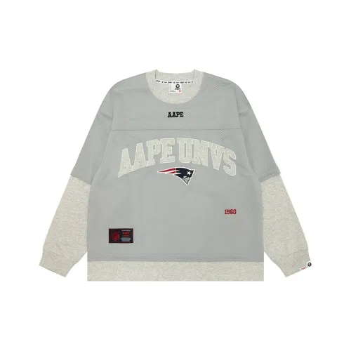 Nfl X Aape NFL Co branded Model T Shirts Men White Gray WH2
