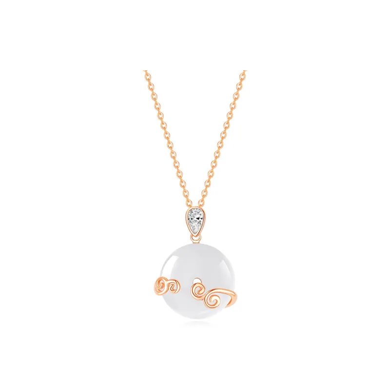 Love Hengxin Chalcedony Jade Necklaces Women's-3