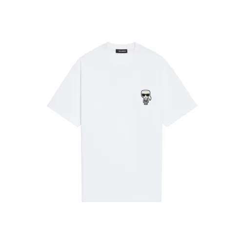 KARL 화이트 남녀공용 티셔츠