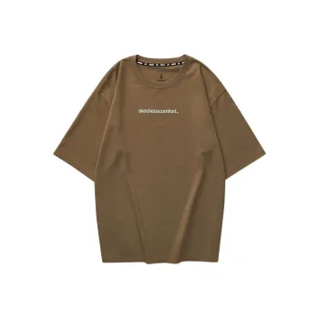 Skechers Drop Shoulder Sleeve T Shirt Unisex Mocha