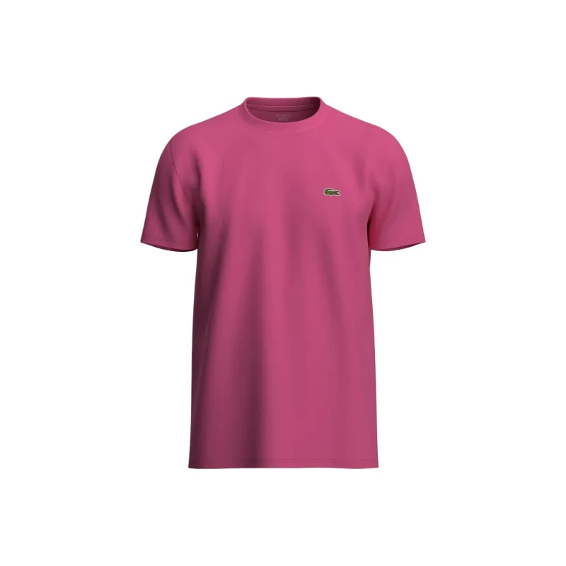 LACOSTE T Shirts Men Rose Red-0