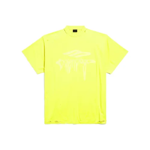 Balenciaga T Shirt Loose Fit Men's Neon Yellow