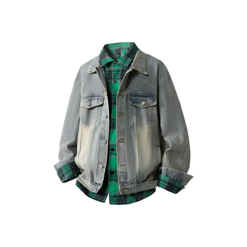 HOKLV Jacket Unisex Black Coat+Yellow Shirt-12