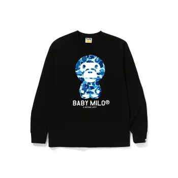A BATHING APE Abc Camo Baby Milo Long Sleeve Tee