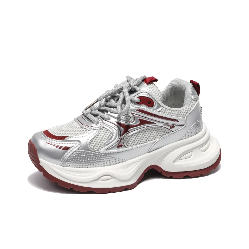 Dawei's House Slip Resistant Breathable Low Top Chunky Sneakers Women's-8