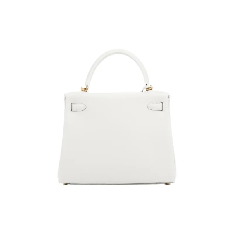 HERMES Kelly Evercolor Leather Kelly Bag Shoulder Bag Crossbody Bag Handbag Women's 01 Blanc Pure White-2