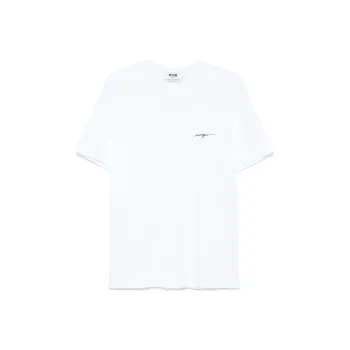 MSGM Logo embroidered T shirt