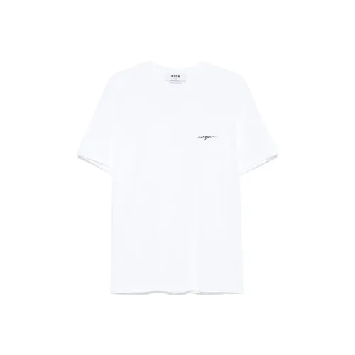 MSGM Logo embroidered T shirt