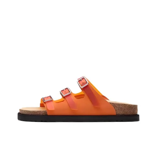 Birkenstock 1774 Tokyo Slide Slippers Women's Vibrant Orange