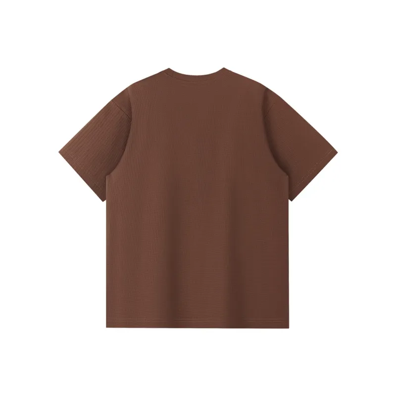 FAIRWHALE Short Sleeved T Shirts Unisex Coffee-1