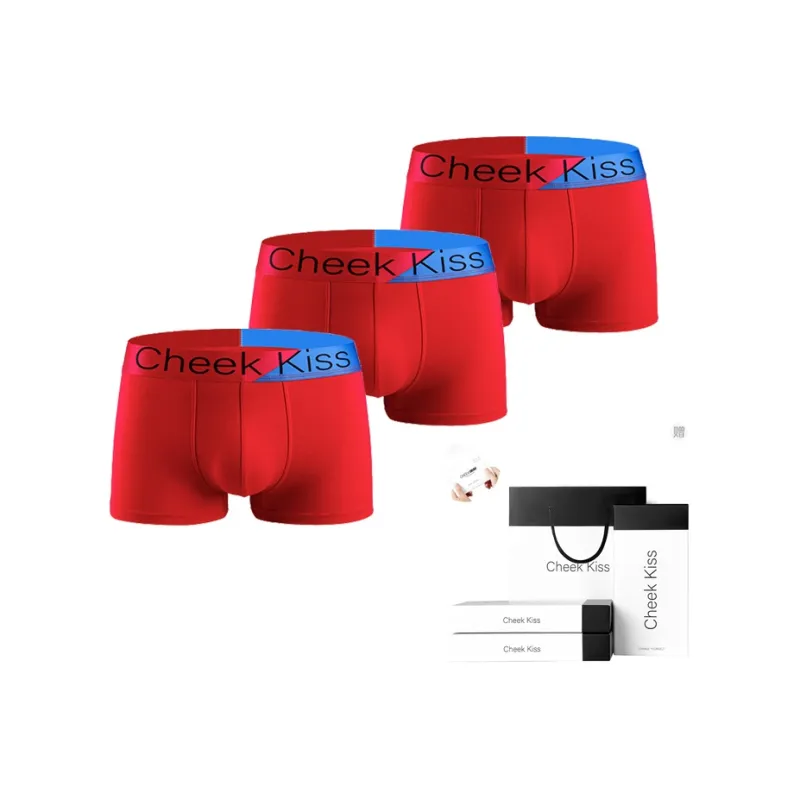 Cheekkiss Underwear Gift Boxes Men's 3 Pack Red-8