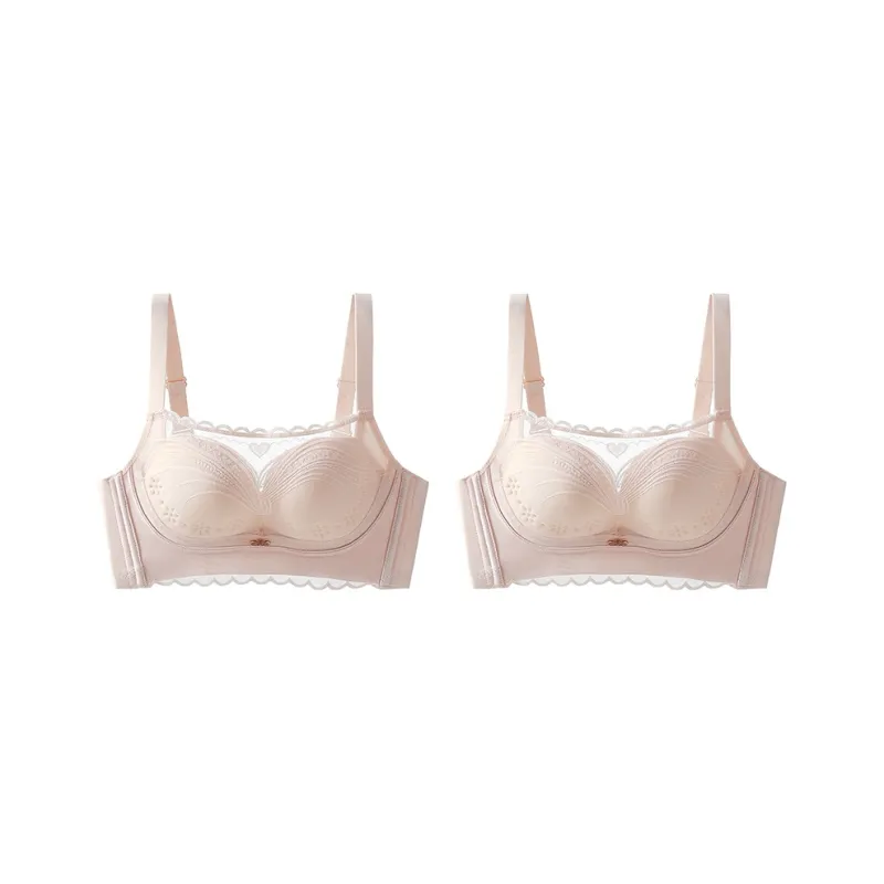 MADALLO Bra Women's 2 Pack Pink Purple-4