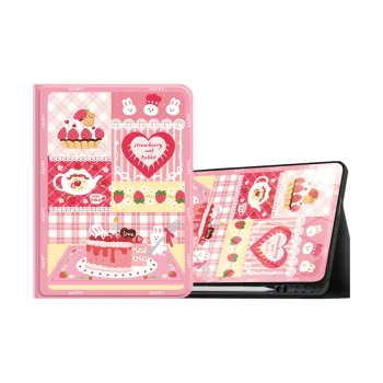 I Create My Art Silicone Material Strawberry Cake Compatibility Apple IPad Collection Tablet Protective Cases