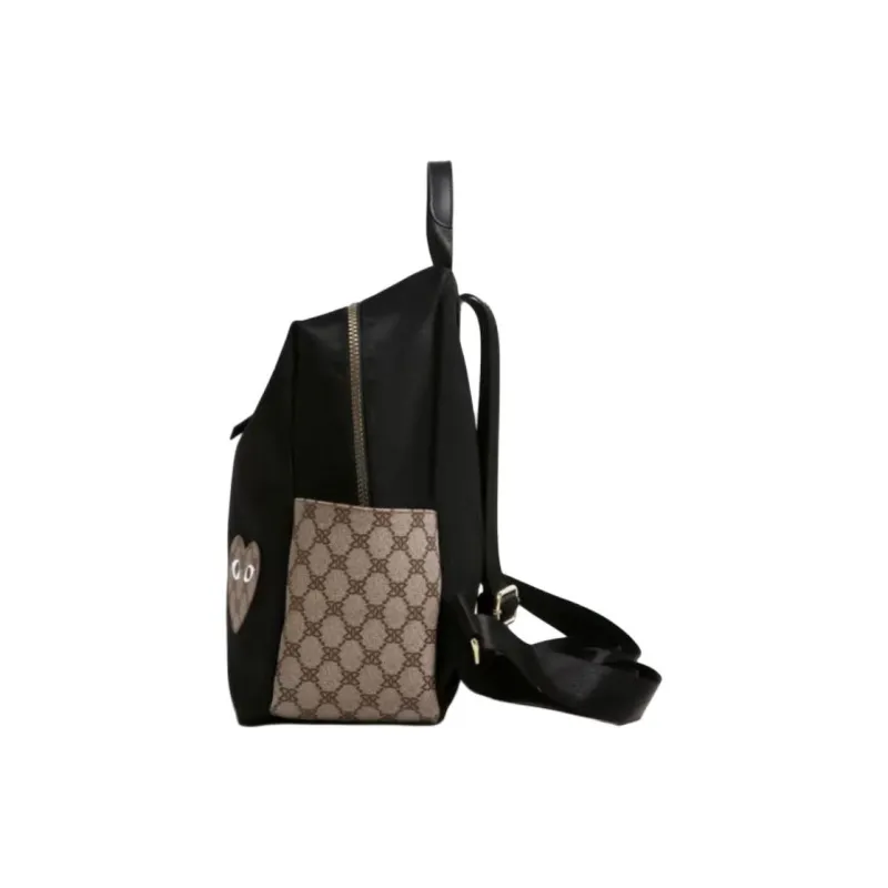 VIHUS Oxford Backpack Large Size Unisex Black/Army Green-2