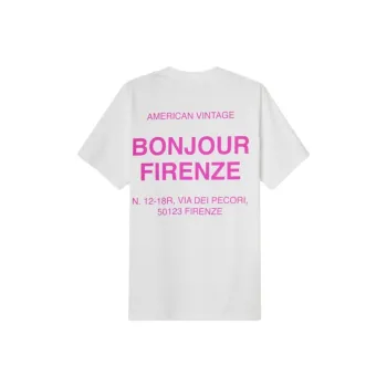 AMERICAN VINTAGE A.M SS25 T-SHIRT FIRENZE T-Shirt Unisex White