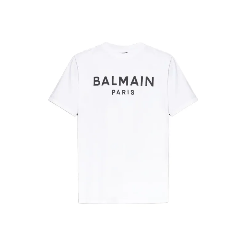 BALMAIN Logo Printed Crewneck T Shirt-0