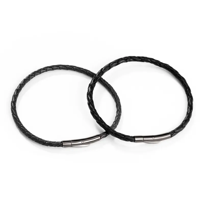 Clect Alloy Bracelets Unisex Black/Brown-5